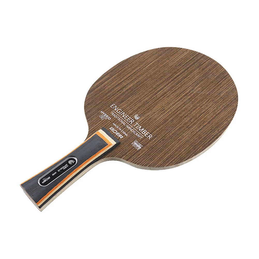Table Tennis Racket 5 Layers Ping Pong Blade Paddle Ebony Wood Dalbergia Tennis Rackets Professional Long Handle PingPong Racket