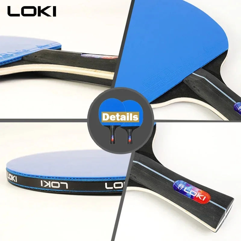 LOKI K1000 K3000 K5000 Table Tennis Rackets Set with 2 Pcs Ping Pong Paddle, 2 Original Balls & 1 Carrying Case