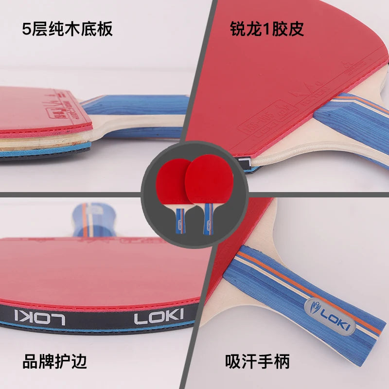 LOKI K3000 FL Long Handle Table Tennis Racket PingPong Rackets with RXTON 1 Ping Pong Rubber For beginner entry-level