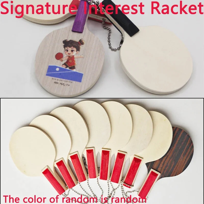 New Mini Table Tennis Rackets for Collection Display Souvenir Small Size Pingpong Racket for Children Signature Interest Blade