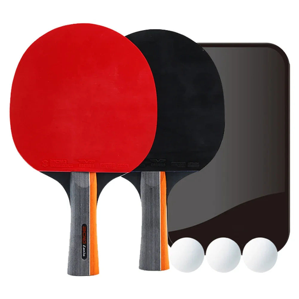 Ping Pong Paddle Set with Table Tennis Net and Post Set Table Tennis Racket Set for Indoor/Outdoor Games
