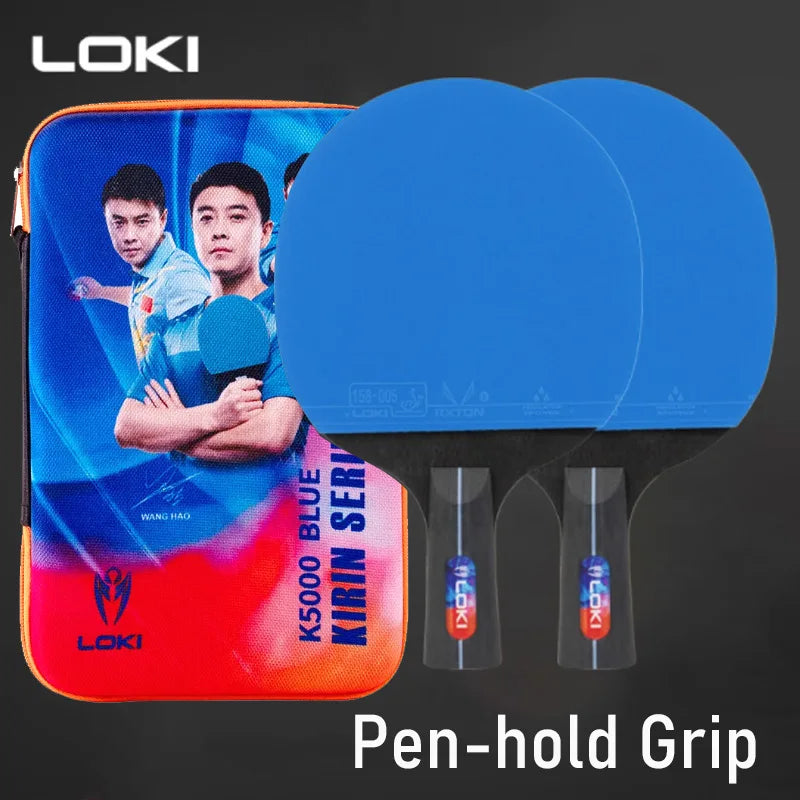 LOKI K1000 K3000 K5000 Table Tennis Rackets Set with 2 Pcs Ping Pong Paddle, 2 Original Balls & 1 Carrying Case