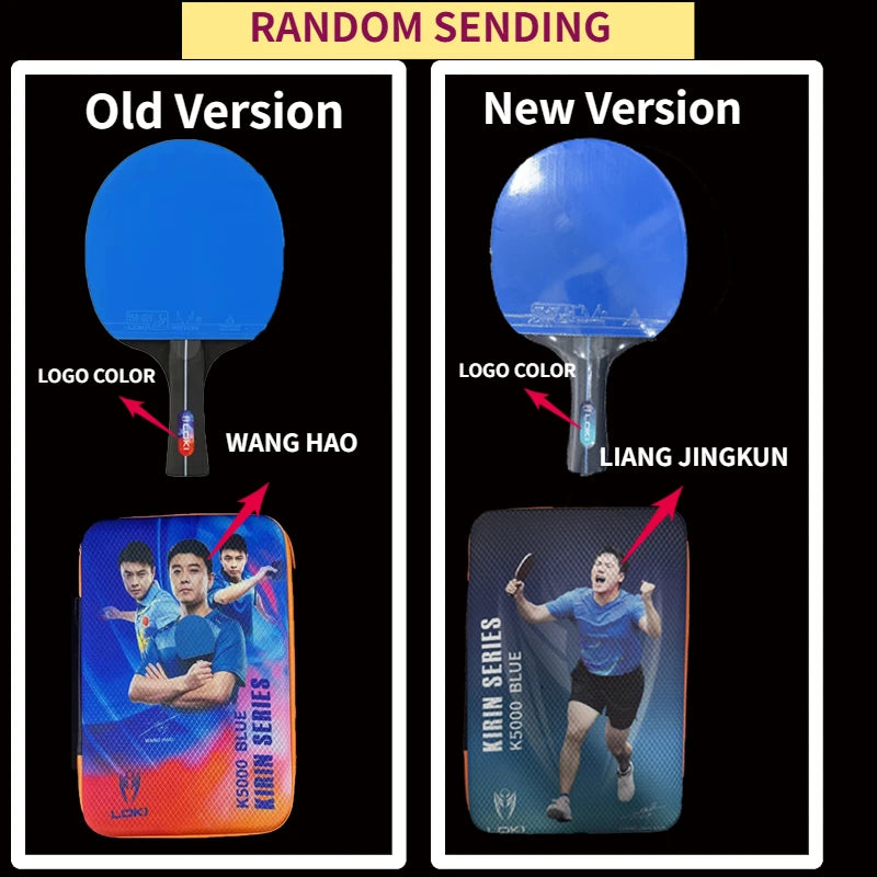 LOKI K5000 Table Tennis Racket Set 1pc/2pcs Home Entertainment Ping Pong Rackets with Blue Color Ping Pong Rubber