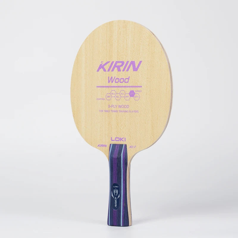 LOKI Kirin K1-T Table Tennis Racket Bottom Plate 5 Ply Wood Training Bottom Plate Arc Circle Fast Attack FL/CS Children Racket