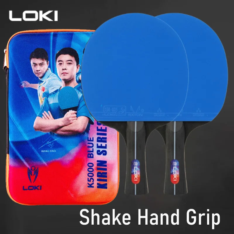 LOKI K1000 K3000 K5000 Table Tennis Rackets Set with 2 Pcs Ping Pong Paddle, 2 Original Balls & 1 Carrying Case