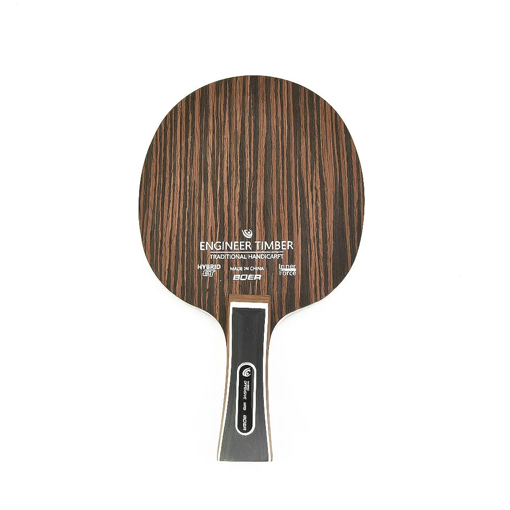Table Tennis Racket 5 Layers Ping Pong Blade Paddle Ebony Wood Dalbergia Tennis Rackets Professional Long Handle PingPong Racket