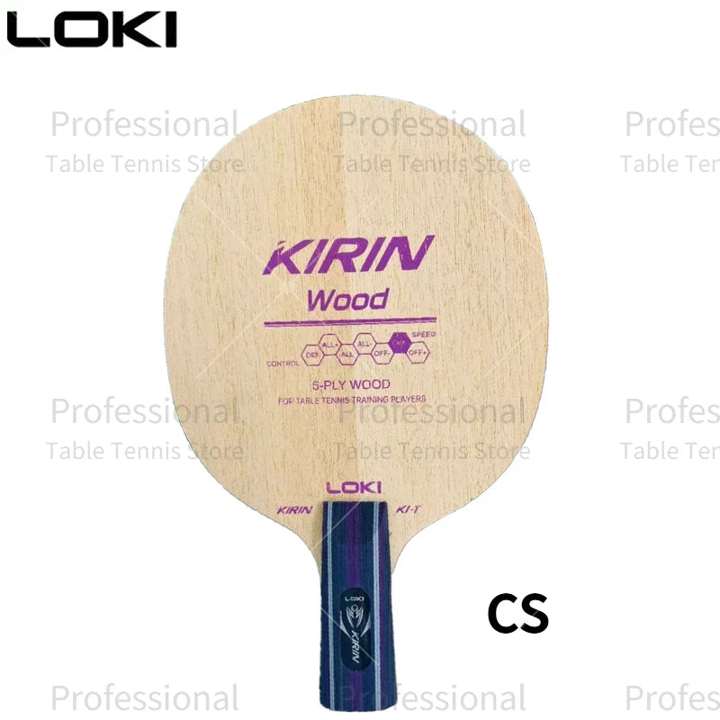 LOKI Kirin K1-T Table Tennis Racket Bottom Plate 5 Ply Wood Training Bottom Plate Arc Circle Fast Attack FL/CS Children Racket