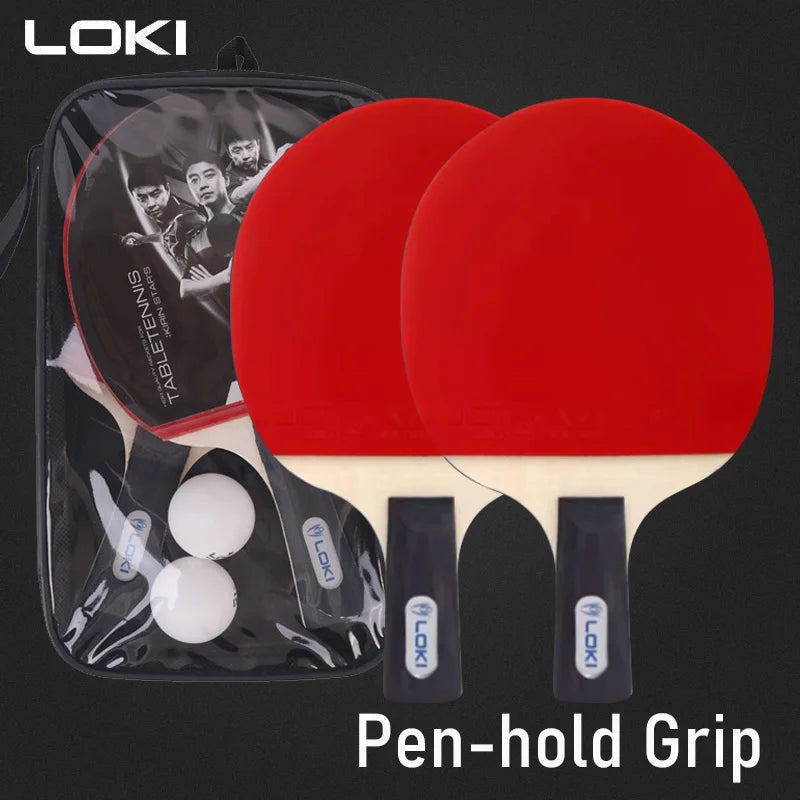 LOKI K1000 K3000 K5000 Table Tennis Rackets Set with 2 Pcs Ping Pong Paddle, 2 Original Balls & 1 Carrying Case