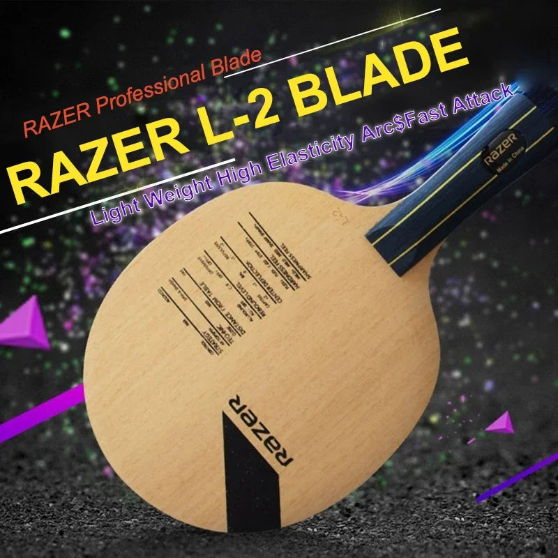 RAZER L2 Table Tennis Blade Pure Wood LightWeight ALL Type Professional Training Ping Pong Racket Blade for Beginner Children