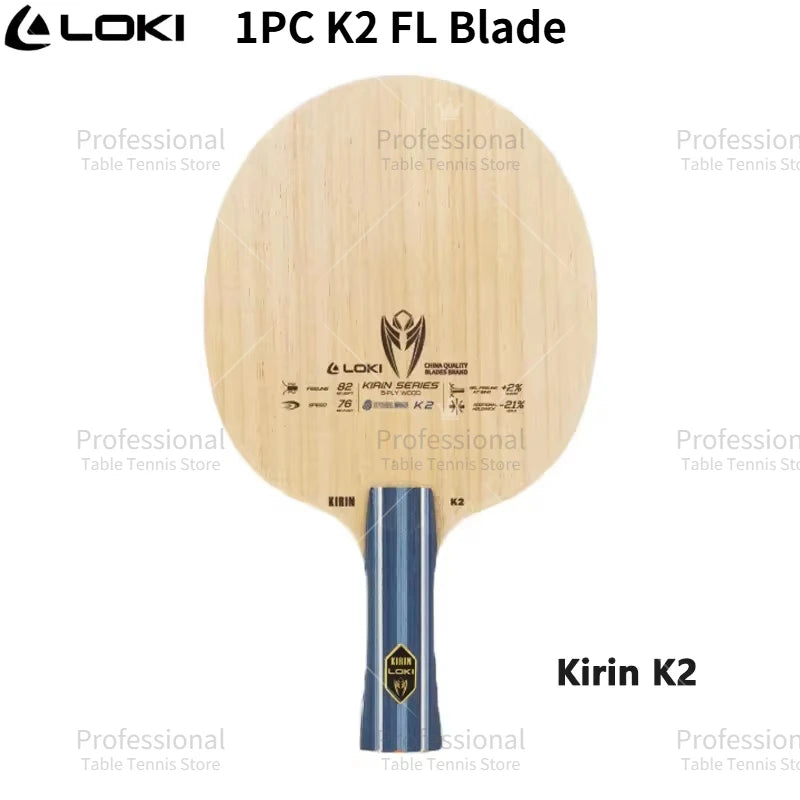 Original LOKI Kirin K3 Table Tennis Blade 5 Wood 2 Carbon Ping Pong Paddle Beginner Training Ping Pong Racket OFF+ with Loki Bag