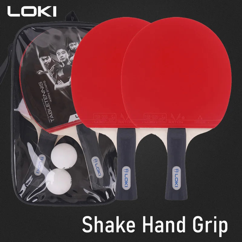 LOKI K1000 K3000 K5000 Table Tennis Rackets Set with 2 Pcs Ping Pong Paddle, 2 Original Balls & 1 Carrying Case