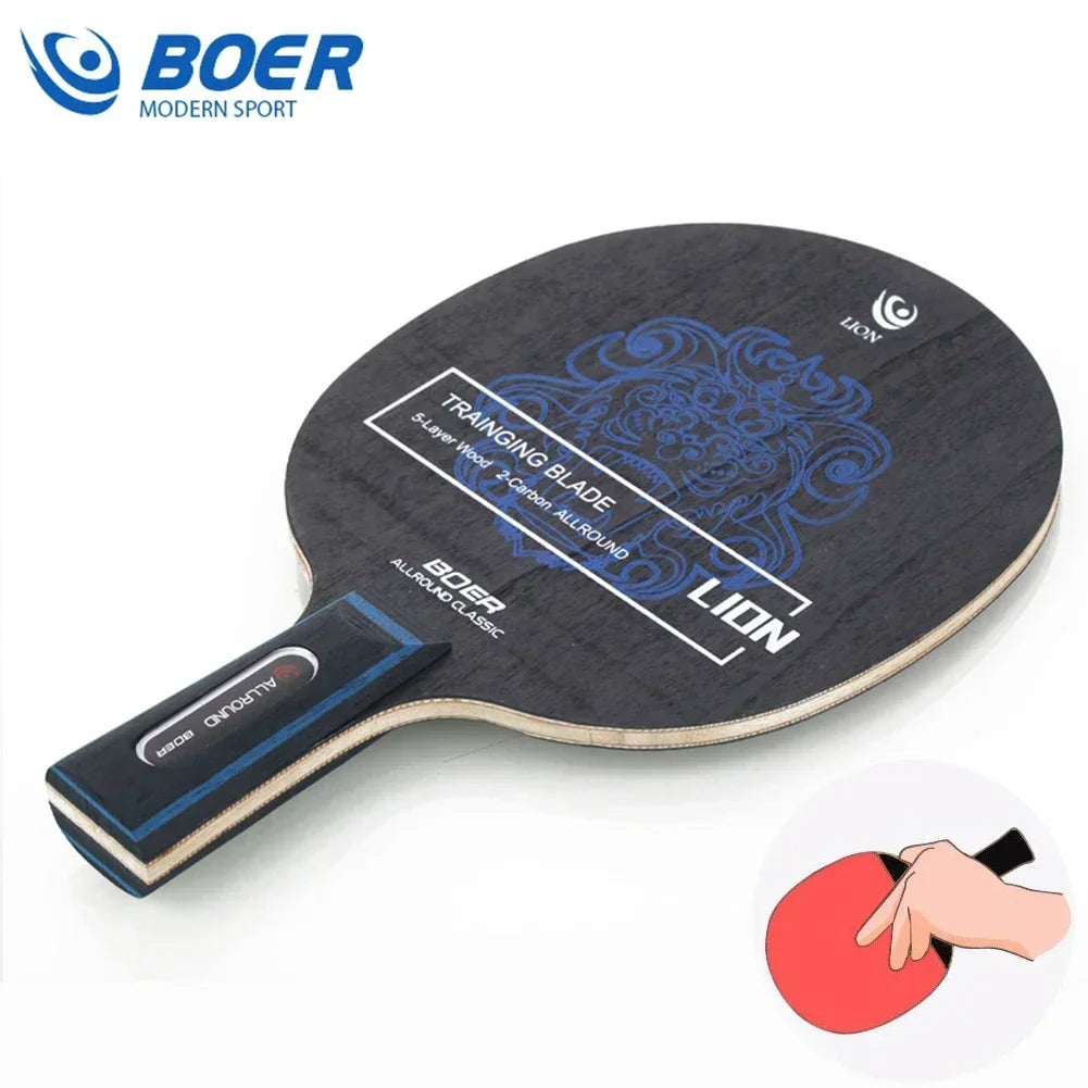 1pc Table Tennis Racket Bottom Plate Carbon Fiber & Aryl Group Fiber Table Tennis Blade 7 Ply Pong Blade Paddle