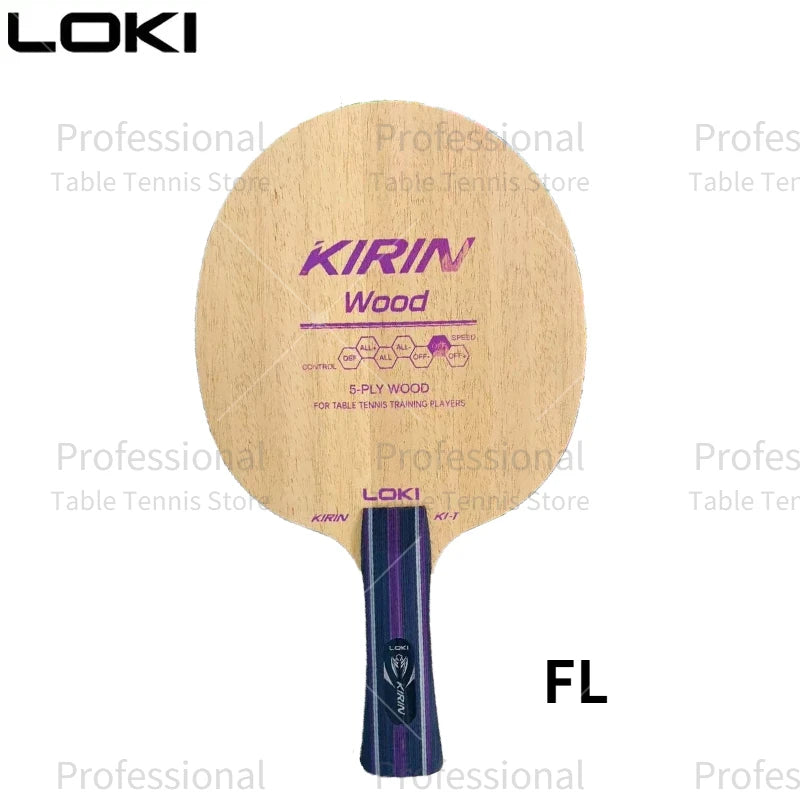 LOKI Kirin K1-T Table Tennis Racket Bottom Plate 5 Ply Wood Training Bottom Plate Arc Circle Fast Attack FL/CS Children Racket